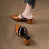 Large size patent leather beautiful fashion high sense bag head slippers women wear summer new with skirt pointed slippers