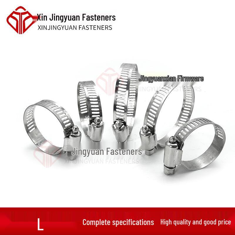 Amerikansk slangklämma i rostfritt stål: 10mm bred för köksfläkt och brandvattenledningar