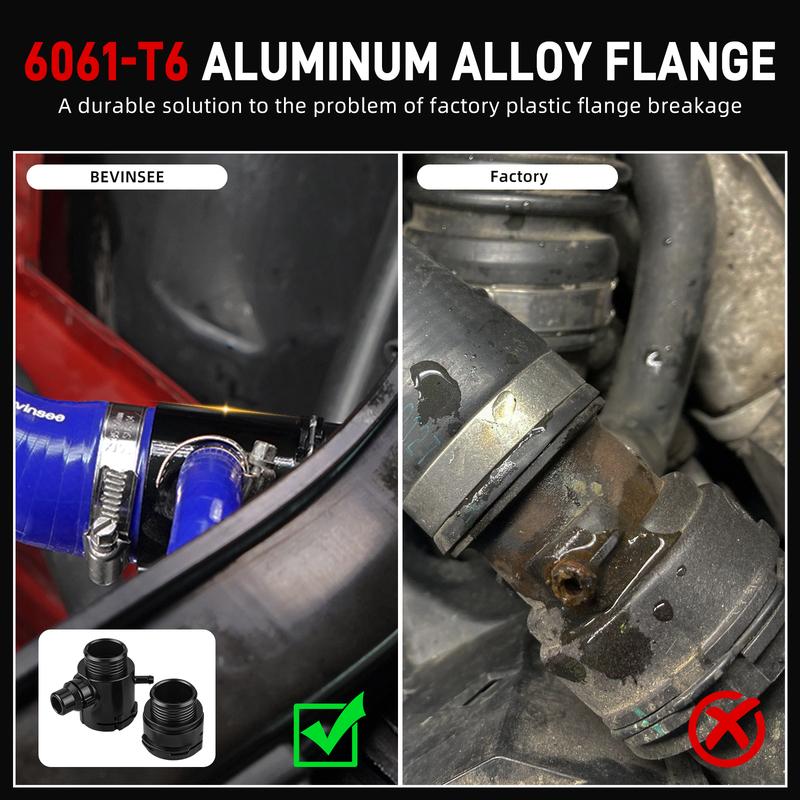 Upper Radiator Hose Repair Kit for BMW N52 E90 E91 E92 E93 323i 325i 328i 330i E82 E88 125i 128i, Replace for 17127531579