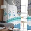 Elephant Big Stupid Bird Heart Gray Blue Sheer Curtains for Living Room Bedroom Decoration Window Voiles Morning Tulle Curtain