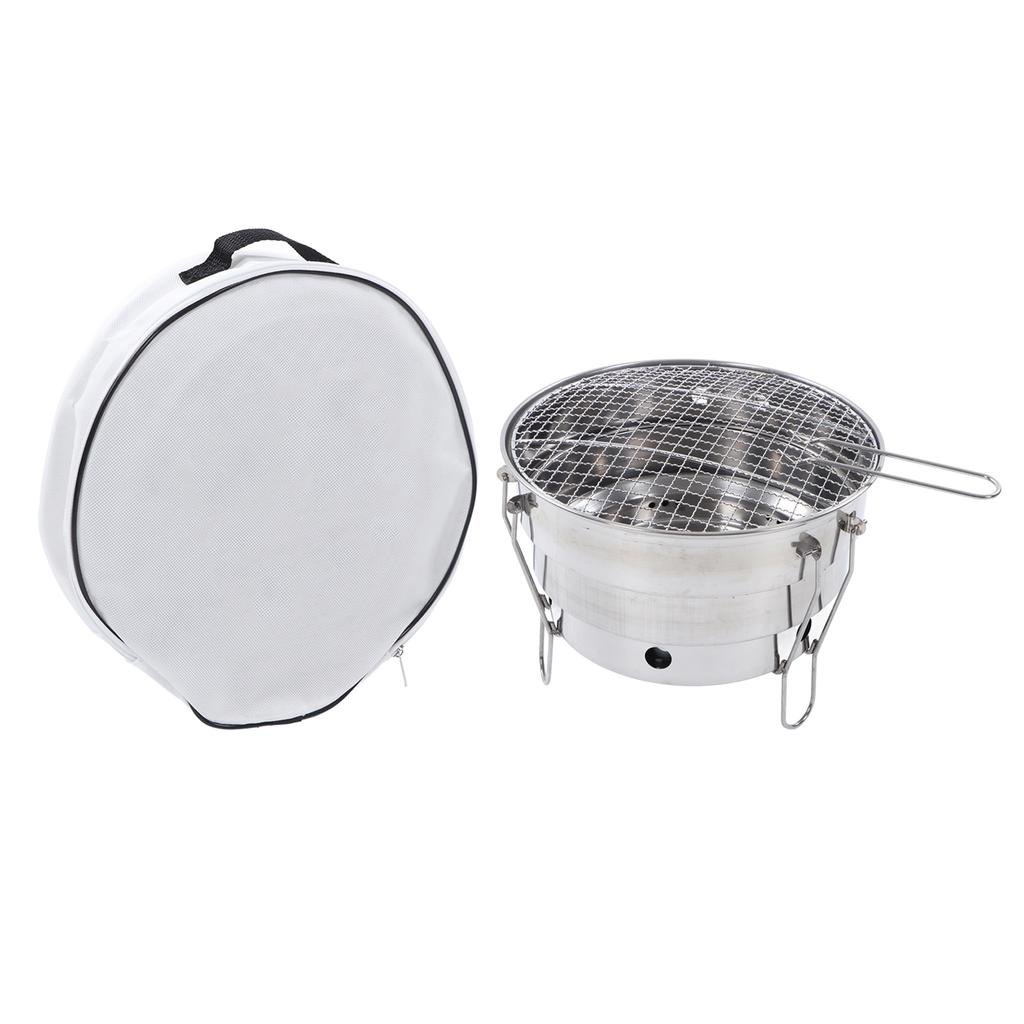 Charcoal Barbecue Grill Stove Stainless Steel Detachable Portable Camping Grill Stove for Home