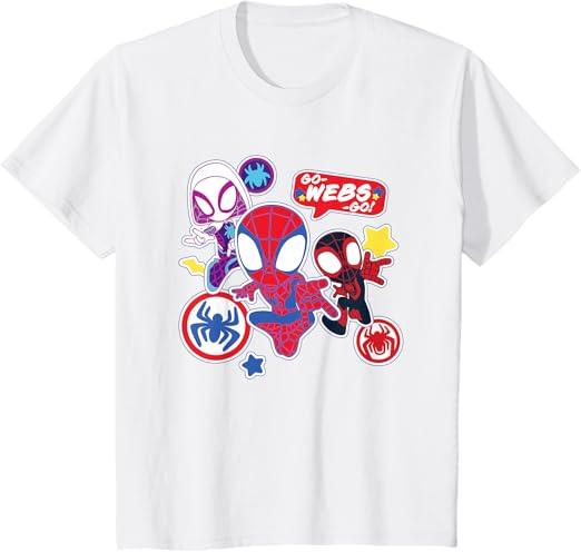 Kids Marvel Spidey and His Amazing Friends Go-Webs-Go Boys T-Shirt 110