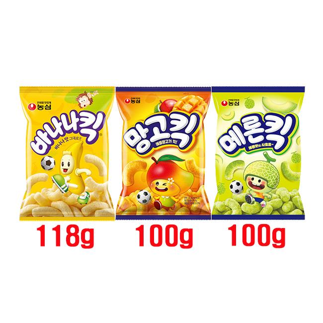 Korejská Pufovaná Svačina – Banana Kick, Melon Kick, Mango (23 Možnosti)