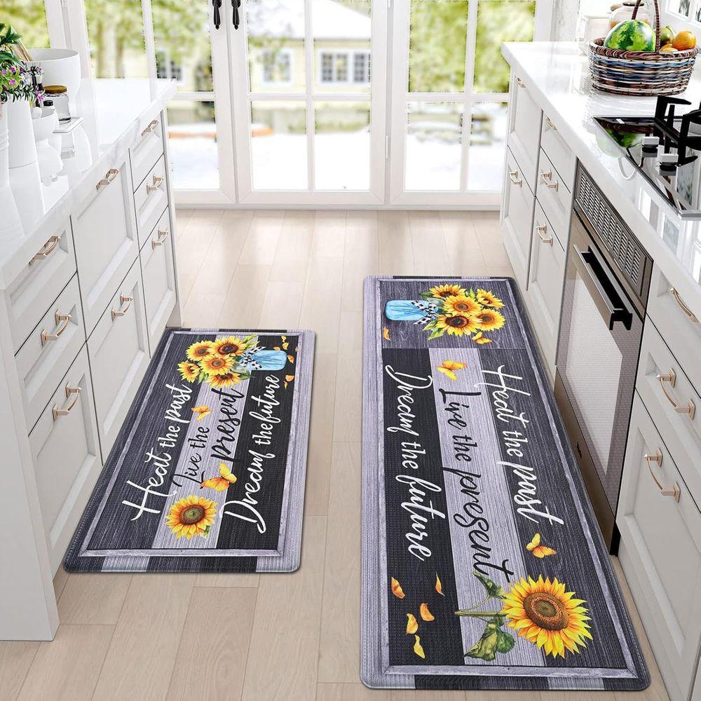 VIKAMA1PC Luxury-style High-end Long-shaped Floor Mat for Kitchen Anti-slip and Stain-resistant Floor Covering for Home Decor