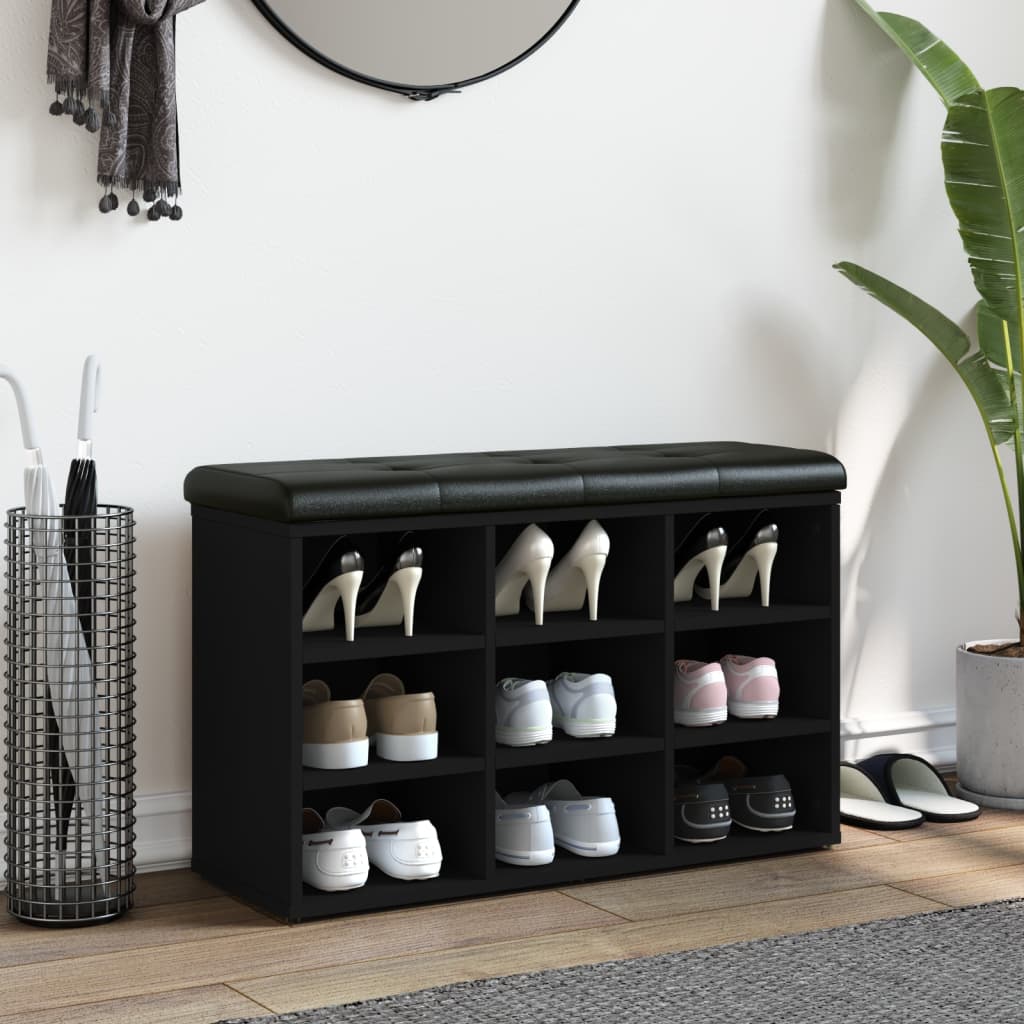 Schuhbank für den Eingangsbereich, mit Platz für 9 Paar Schuhe, vielseitig einsetzbare Schuhbank, 82 x 32 x 50 cm