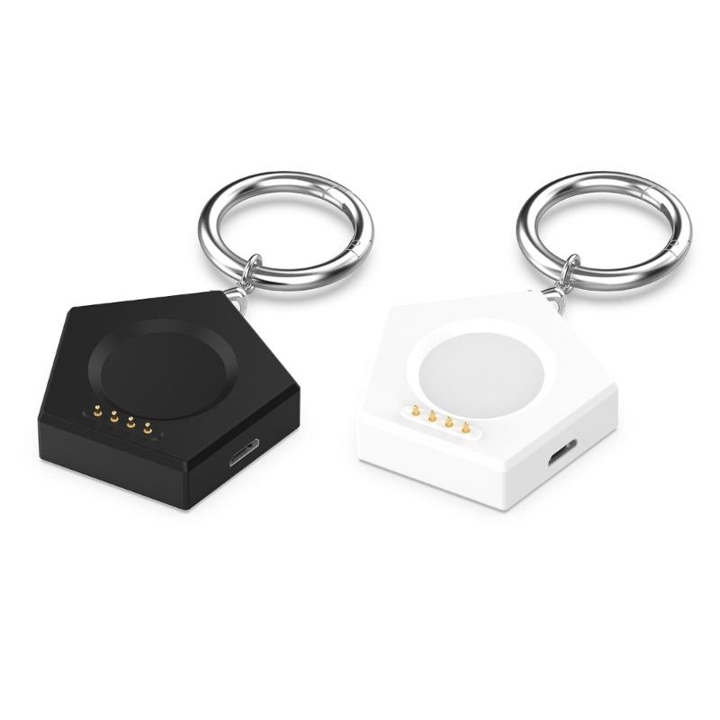 Portable Keychains Charger Base Tiny  USB Type C Input Safety Defense  Fast Charging Base PVC for  Watch X2 Mini