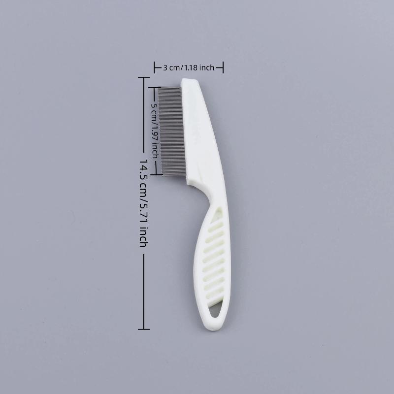 Pet Tear Stain Flea Comb Fine Tooth Stainless Steel Grooming Comb For Dogs Cats Eye Face Hair Debris Removal