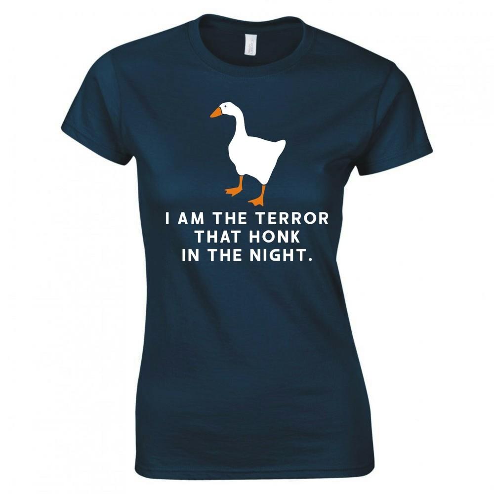 Inspired By Untitled Goose Game I Am The Terror Ladies Skinny Fit TShirt S