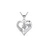 Pendant Plus Necklace Combination Heart-shaped Three-diamond Necklace Women's Japan and Korea Diamond Collarbone Chain Fashion