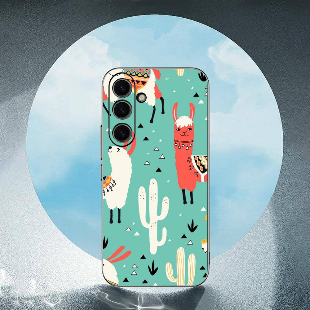 Lama Llama Alpacas Animal For Samsung Galaxy S25 S24 S23 Ultra S22 S21 Plus S20 Black Soft Silicone Protective Case