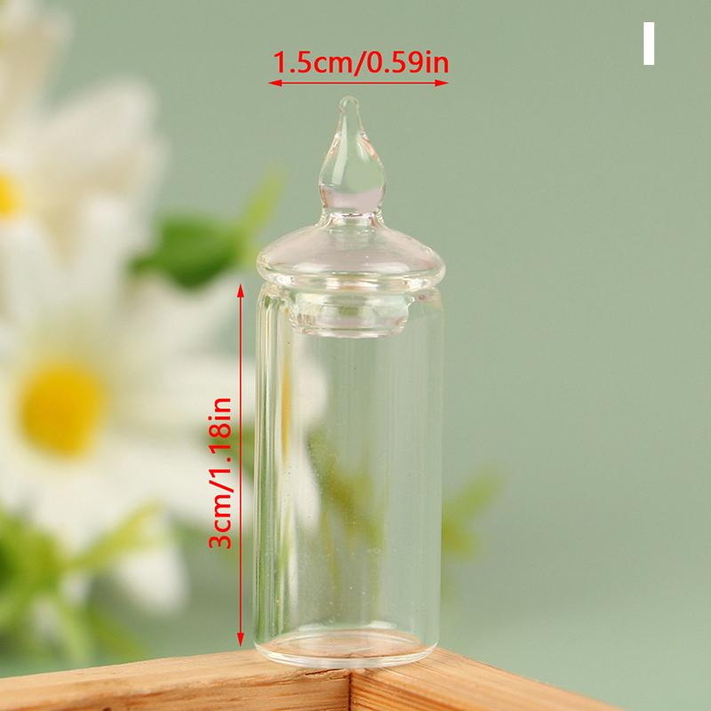 1:12 Dollhouse Miniature Tiny Jar Candy Storage Bottle W/Cover Kitchen Decor