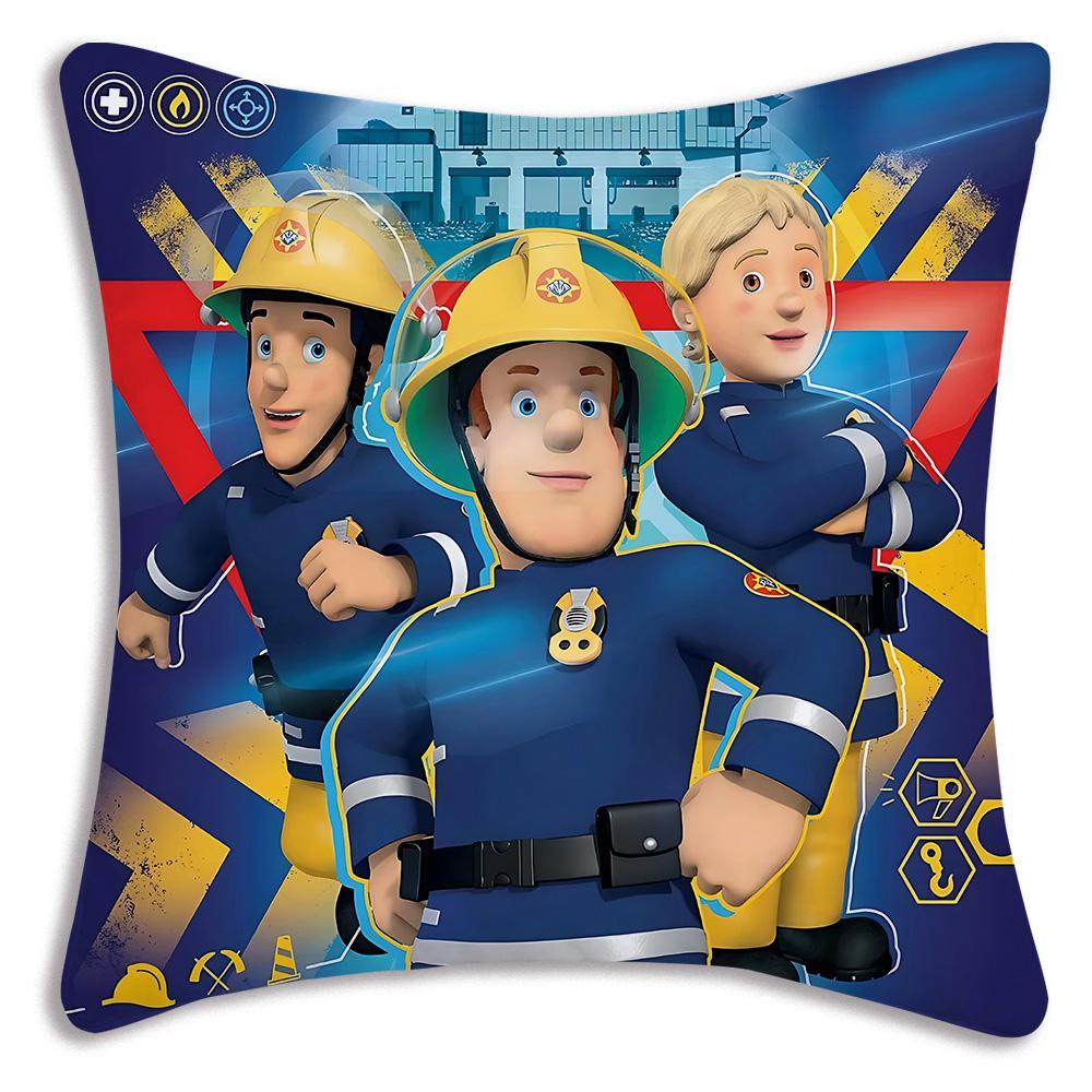 Anime Für Feuerwehrmänner S-Sam Kissenbezüge Cartoon Sofa Dekorativ Zuhause Doppelseitiger Druck Kurzer Plüsch Niedlicher Kissenbezug