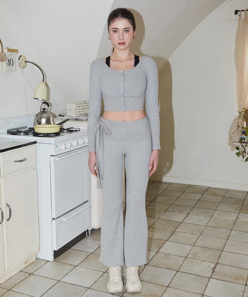 Yuhili Modal Knit Flare Pants / Melange