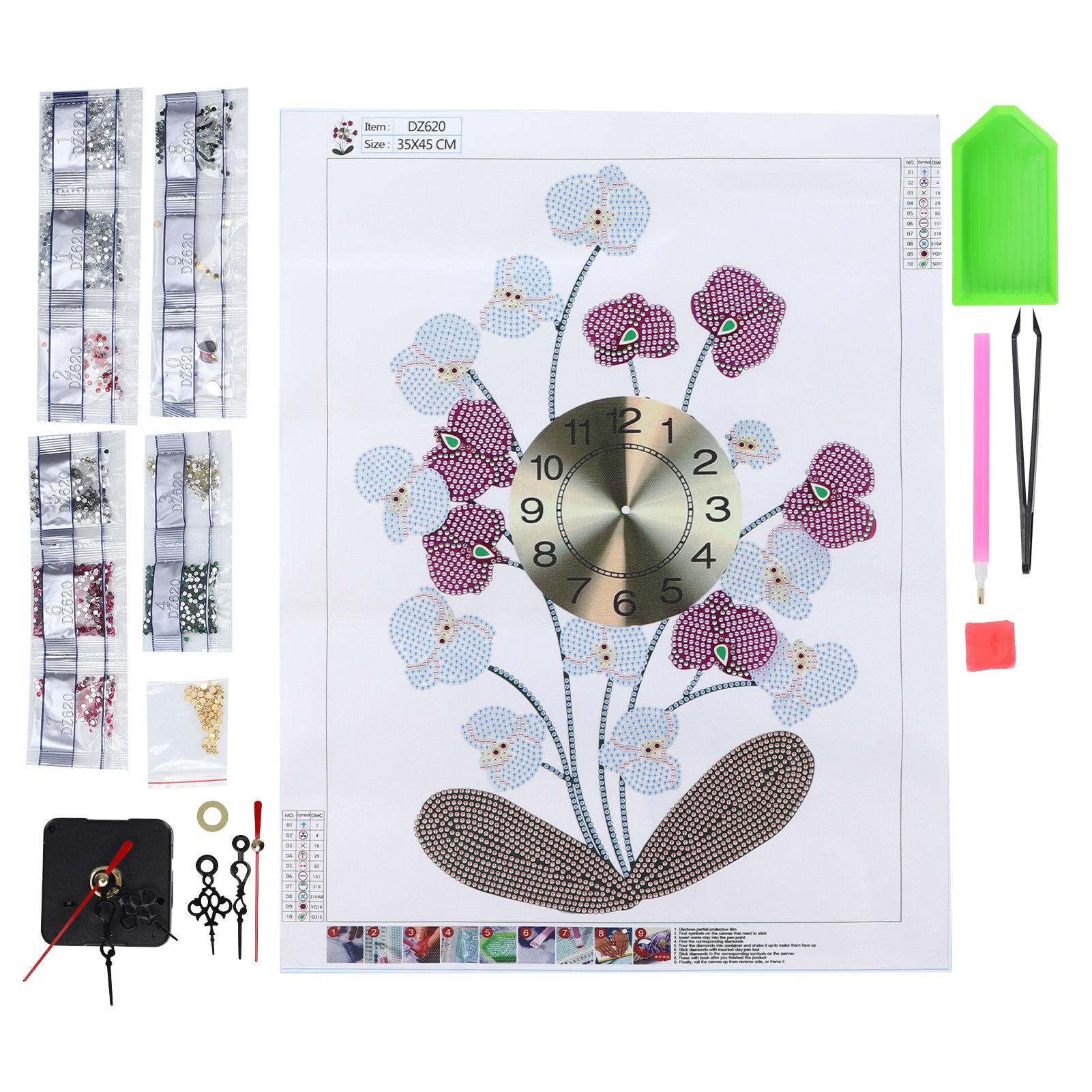 

DIY Стразы Картина Часы Узор Кристалл Вышивка Картина Комплект Украшения