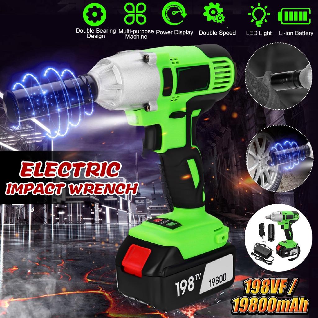 

Многофункциональный ударный гайковерт с бесступенчатой регулировкой скорости, 19800 мАч, 198 ВФ, 220-240 В