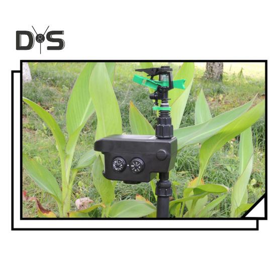 Solar Watering Sprinkler Motion-Induced Animal Repellment Garden Irrigation Waterer Adjustable Water Spray Irrigation System for Garden Lawn Backyard