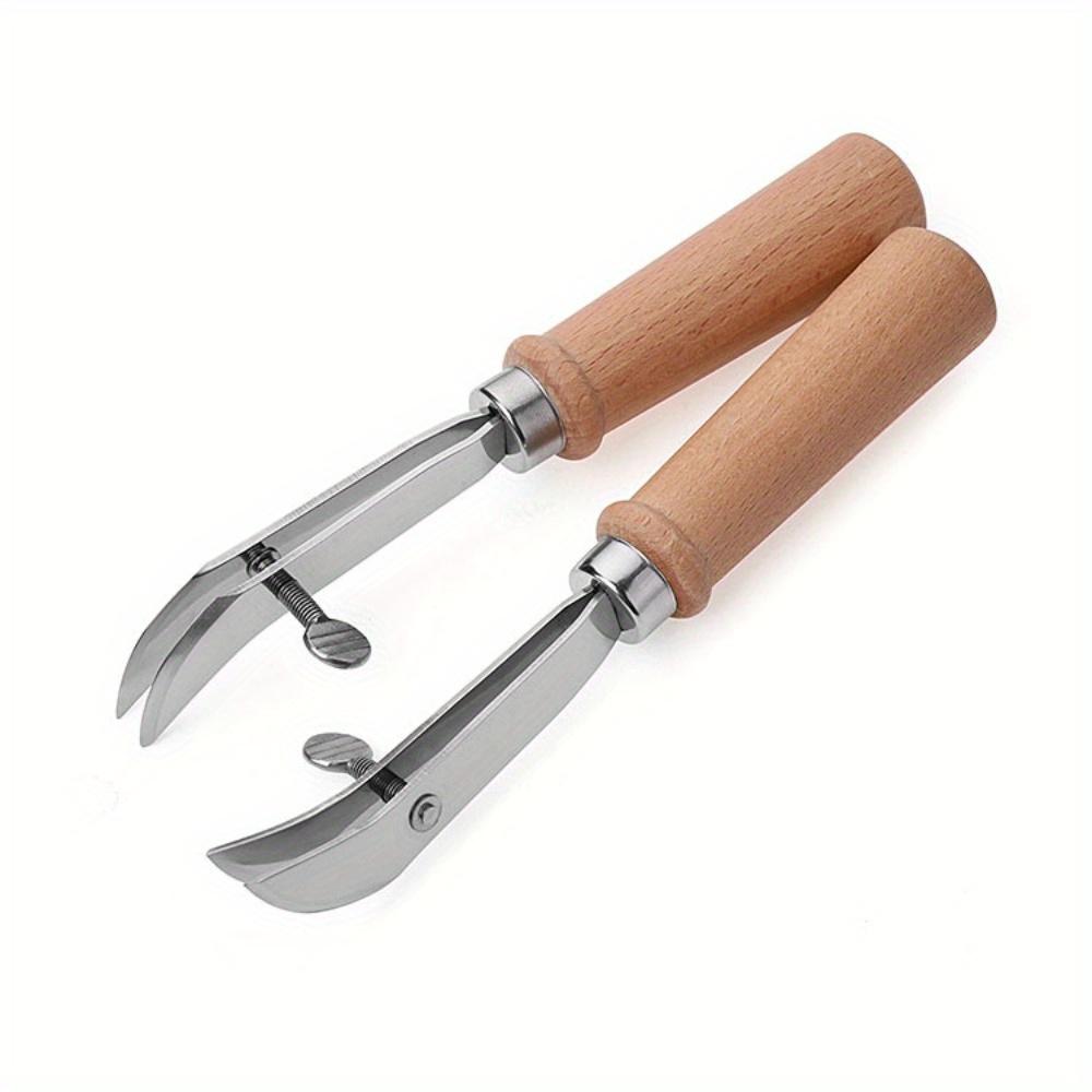 2Pcs Adjustable Leather Edge Stitching Groover Leather Craft Groove Gouge DIY Tool Leather Crimper Slotting and Grooving