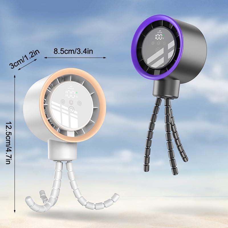 Smart Oscillation Stroller Fan, Flexible Tripod, Clip-On For Car Seats, Usb Rechargeable Battery Operated