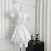 Mori Girl Dress for Flutter French Korean Clean and Summer Clothing [MODKOKU] Women, Sleeves, Girly, Elegant, Feminine, Style, Ribbon, Lace, Frills,