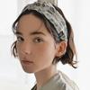 Floral Two-way Hair Bandana_Beige&Grey
