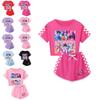 Kpop Demon Hunters Pattern Family Pajama Set With Short Sleeve Top And Shorts For Kids And Adults