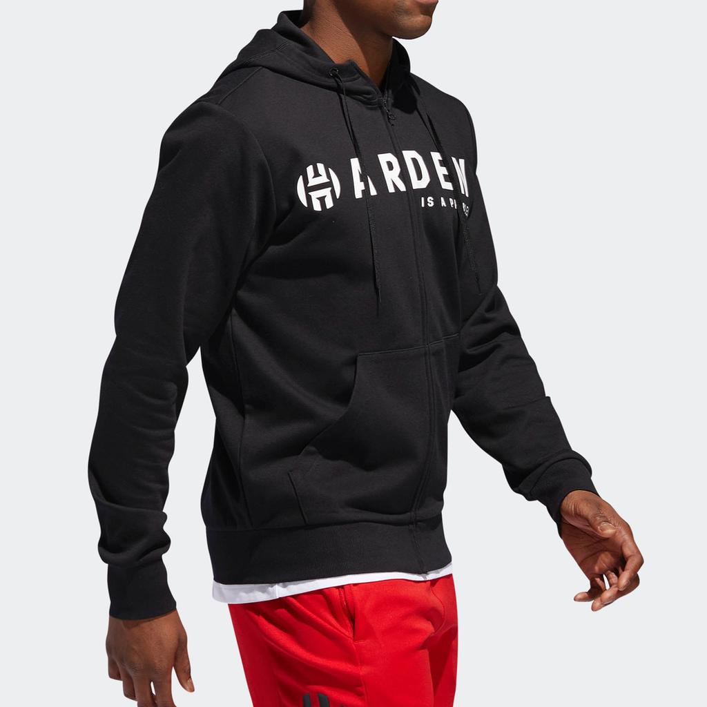 Adidas Harden Fz Slim Fit Basketball Jacket Men Jackets Black DW8738