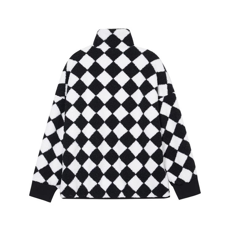 Puma Checkered Sports Comfortable Fleece Jacket Unisex Jacket Black 621891-01