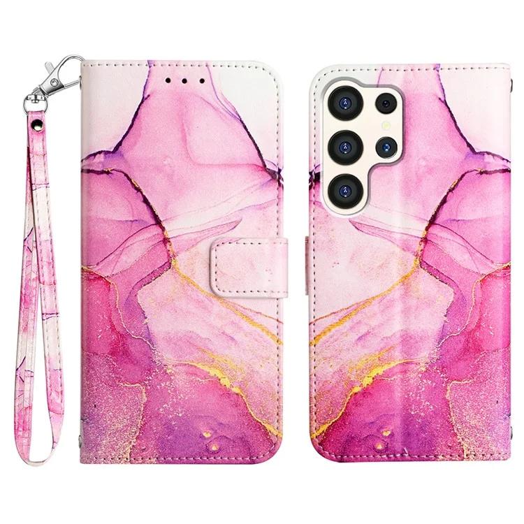 

YB Pattern Printing Leather Series-5 For Samsung Galaxy S24 Ultra Case Leather Wallet Phone Cover
