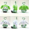 Sanrio Green Hello Kitty Cinnamoroll Melody Kuromi Plush Toy Pendant For Cute Car Ornament And Gift For Kids