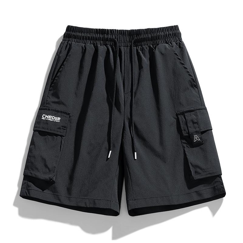 Summer Workwear Shorts, Trendy and Fashionable Straight Leg Wide Leg Capris, Youth Sports and Leisure Shorts