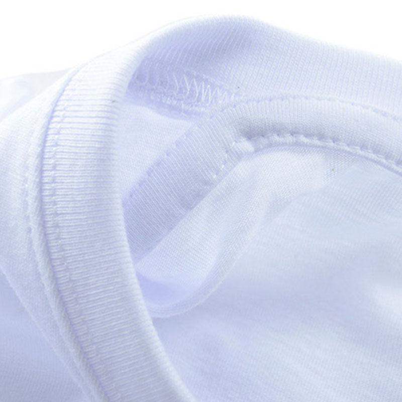 IELGY Round neck Men's T-shirt European American Top White Base Trendy Sports Breathable Printed