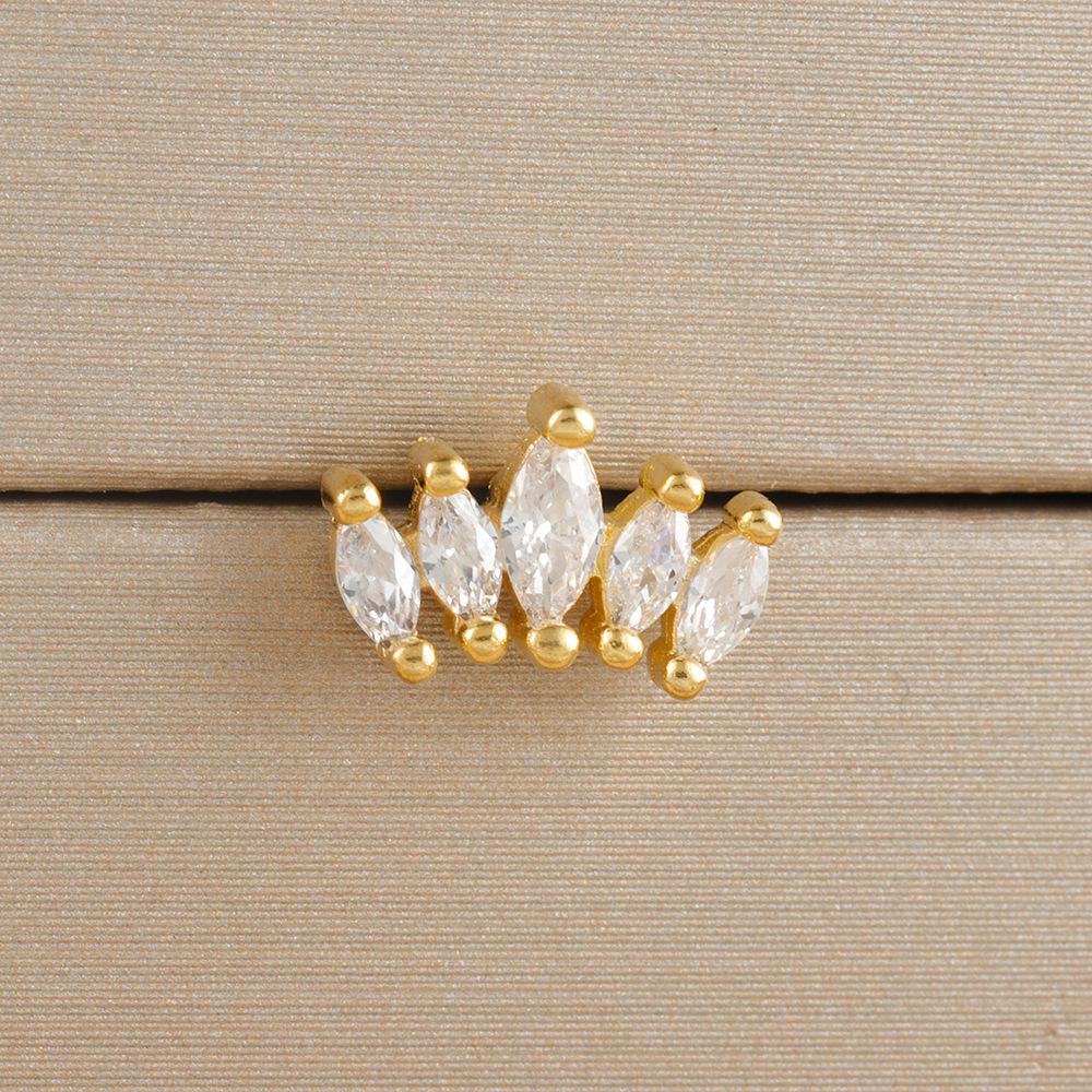 Pearl Flower Bee Zircon Earrings with Stainless Steel Needle