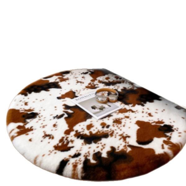 Plush Round Imitation Rabbit Fur Rug for Living Room, Bedroom, or Chair