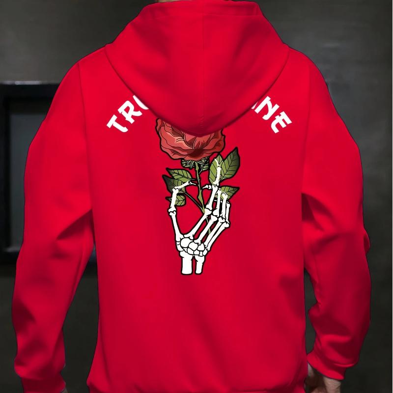 Men's Casual Sporty -Lined Hooded Sweatshirt, New Printed Fashion Trendy Hoodie