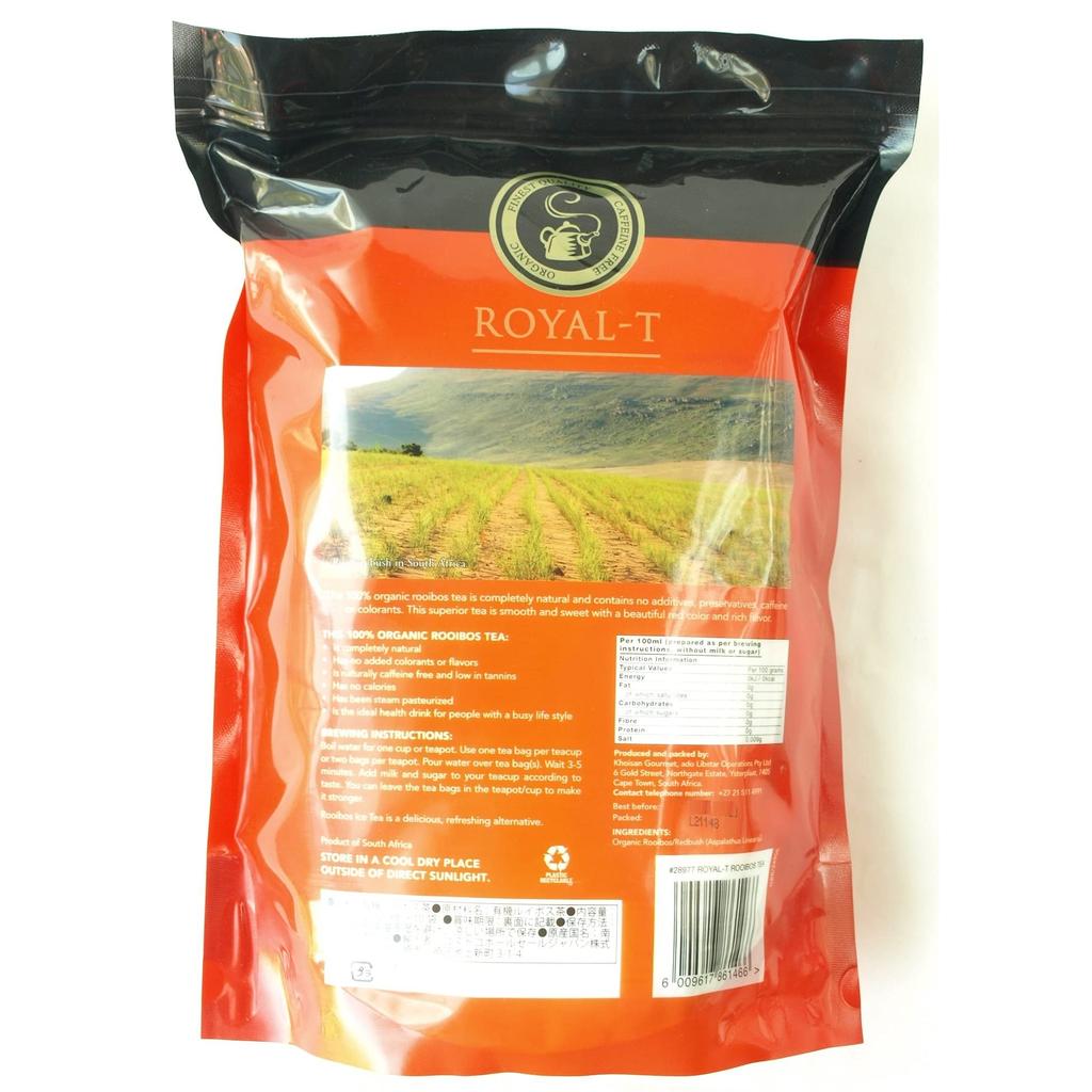 Rooibos Tea #028977-1P Organic Rooibos Tea: ROYAL-T ORGANIC ROOIBOS Super Value Pack 1 bag 500g (2.5g x 20 pieces x 10 bags)