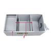 Stainless Steel Grease Trap Widened Inlet Outlet with Handle Incrassation Interceptor Water Oil Filter Kit Kitchen Catering