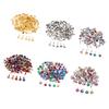 50/100pcs Metal Brads Paper Craft Fasteners 8x15mm 100pcs Golden Round Head