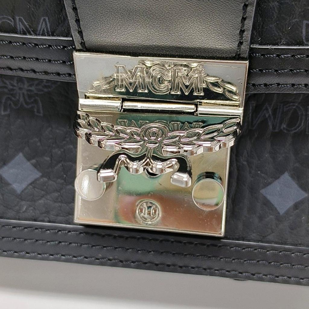 [Pre-Owned] Silver Hardware Monogram Print Chain Shoulder Bag Coated Canvas Leather Crossbody Mini - Very Good #I7GBZC
