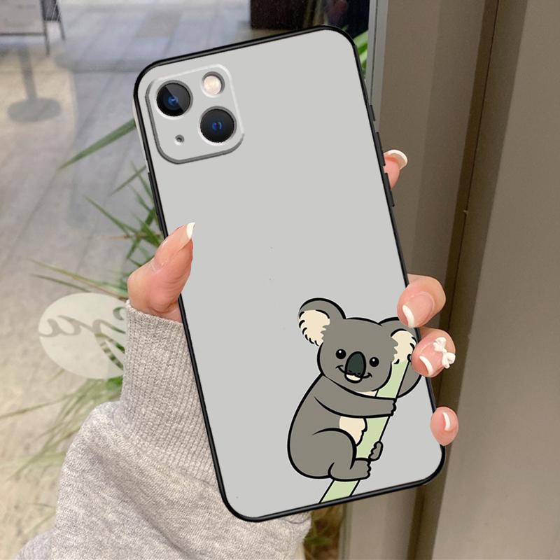 Cartoon Painting Animal Koala Case For iPhone 17 Air 16 15 14 13 11 12 Pro Max Plus 12 13 Mini 16e 17 Pro Max Back Cover