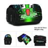 Printed Polyester Pencil Case, Large-Capacity Storage Bag, Double-Layer Flip Cover, Stationery Box.