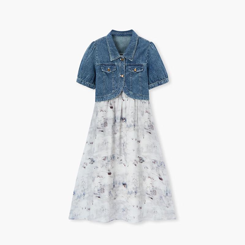 EICHITOO Two-Piece Denim Jacket & Camisole Dress Set