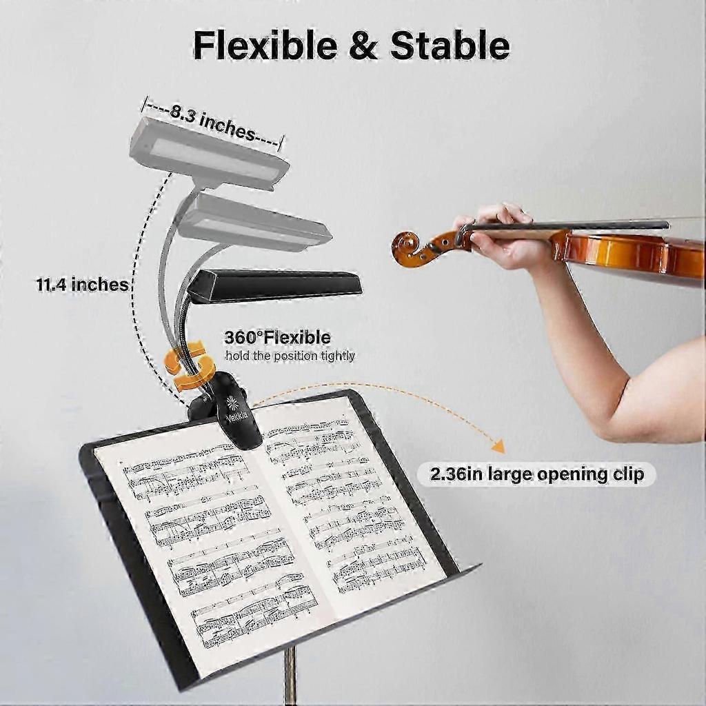 New Music Stand Light-19 Led Professional Musician, Clip On Light For Music Stand, Usb Rechargeable