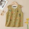 ZANZEA Women Floral Print Summer Casual Round Neck Sleeveless Tank Tops
