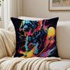 Retro Style Trendy Artistic Dog Pattern Cushion Cover Pillowcase Antidustmite Living Room Sofa Decor Cushion Room