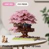 DIY Sakura Tree Building Blocks Set Diy Cherry Blossom Bricks with Light Treehouse Model Ornament Romantic Gift for Girl Friend