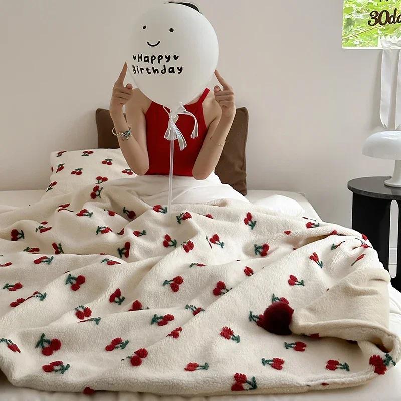 New Selected High Grade Sheep Rollie Loop Fleece Warm Blanket for Autumn Winter Fluffy Warmth Sofa Blankets Thicken Bed Blanket