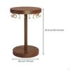 Jewelry Display Stand with Wooden Base Tabletop Hooks Freestanding Necklace