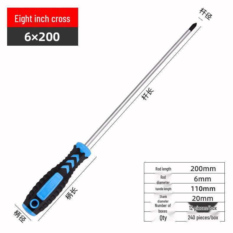 Magnetischer Kreuz- und Schlitzschraubendreher mit Kürbisgriff für den Hausgebrauch