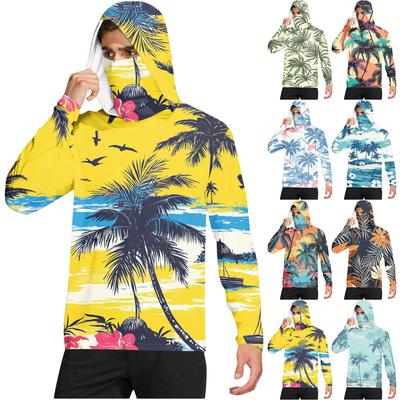 Herren Casual Kapuzen-Langarm-Sonnenschutz-Oberteil