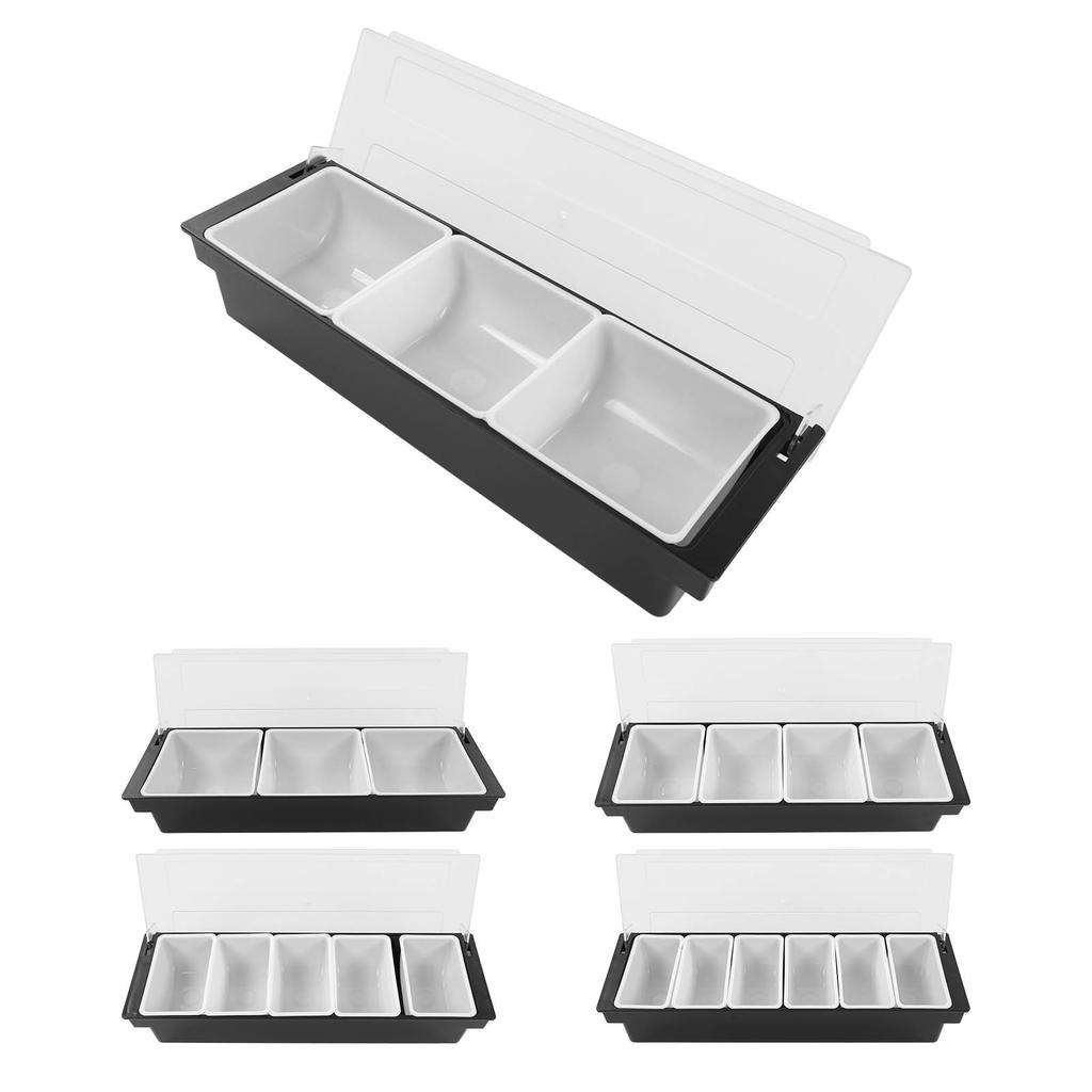 Seasoning Condiment Jars Kitchen Seasoning Box with Cover Multi Grids Spice Box for Home Salt Sugar Nut Candy Dried Fruit